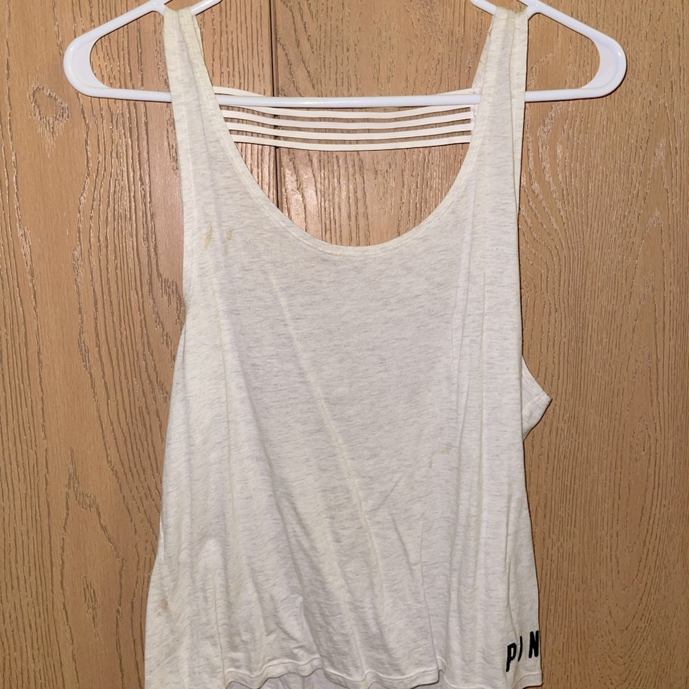 PINK VS; White Workout or Everyday tank